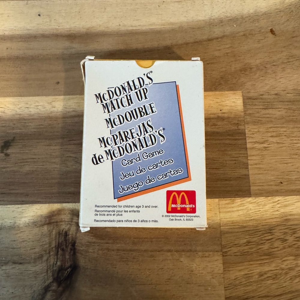 Vintage 2002 McDonald's Match Up Card Game Complete In Original Box